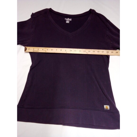 Women's Carhartt Long Sleeve Purple Shirt Size Medium Spots See Pictures - Picture 8 of 16